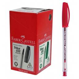 BOLIGRAFO LAPICERA TRILUX FABER-CASTELL TRAZO MEDIO - ROJO