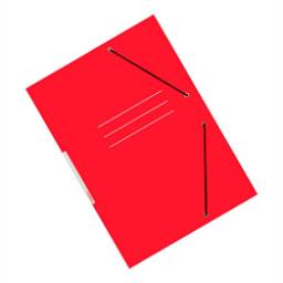 CARPETA OFICIO ROJA CON ELASTICO 26.5CM X 36.5CM