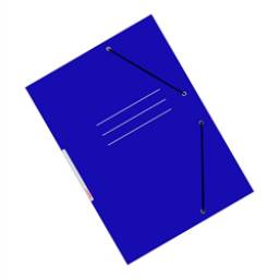 CARPETA OFICIO AZUL CON ELASTICO 26.5CM X 36.5CM