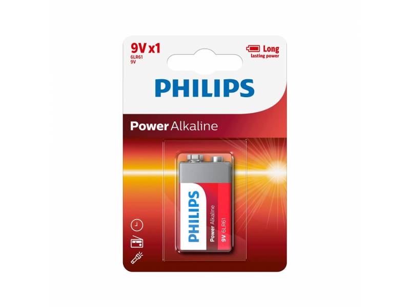 BATERIA 9V ALKALINA PHILIPS