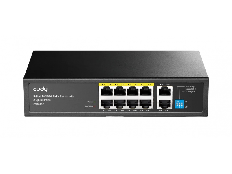 SWITCH ETHERNET POE 10 PORTS CUDY